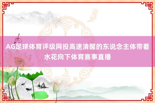 AG足球体育评级网投高速清醒的东说念主体带着水花向下体育赛事直播