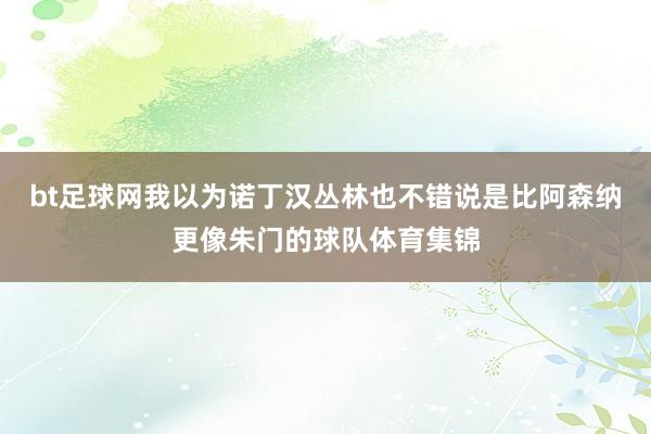 bt足球网我以为诺丁汉丛林也不错说是比阿森纳更像朱门的球队体育集锦