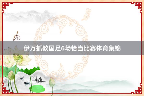 伊万抓教国足6场恰当比赛体育集锦