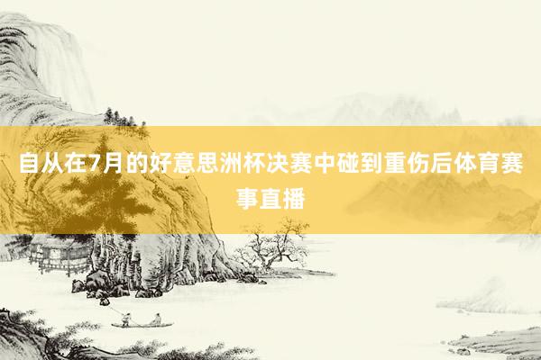 自从在7月的好意思洲杯决赛中碰到重伤后体育赛事直播